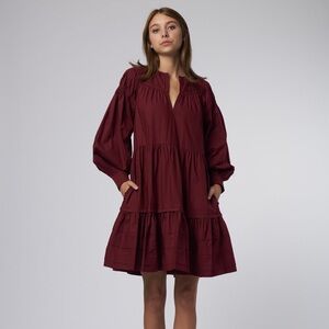 Ulla Johnson Rosa Burgundy dress size:4 small